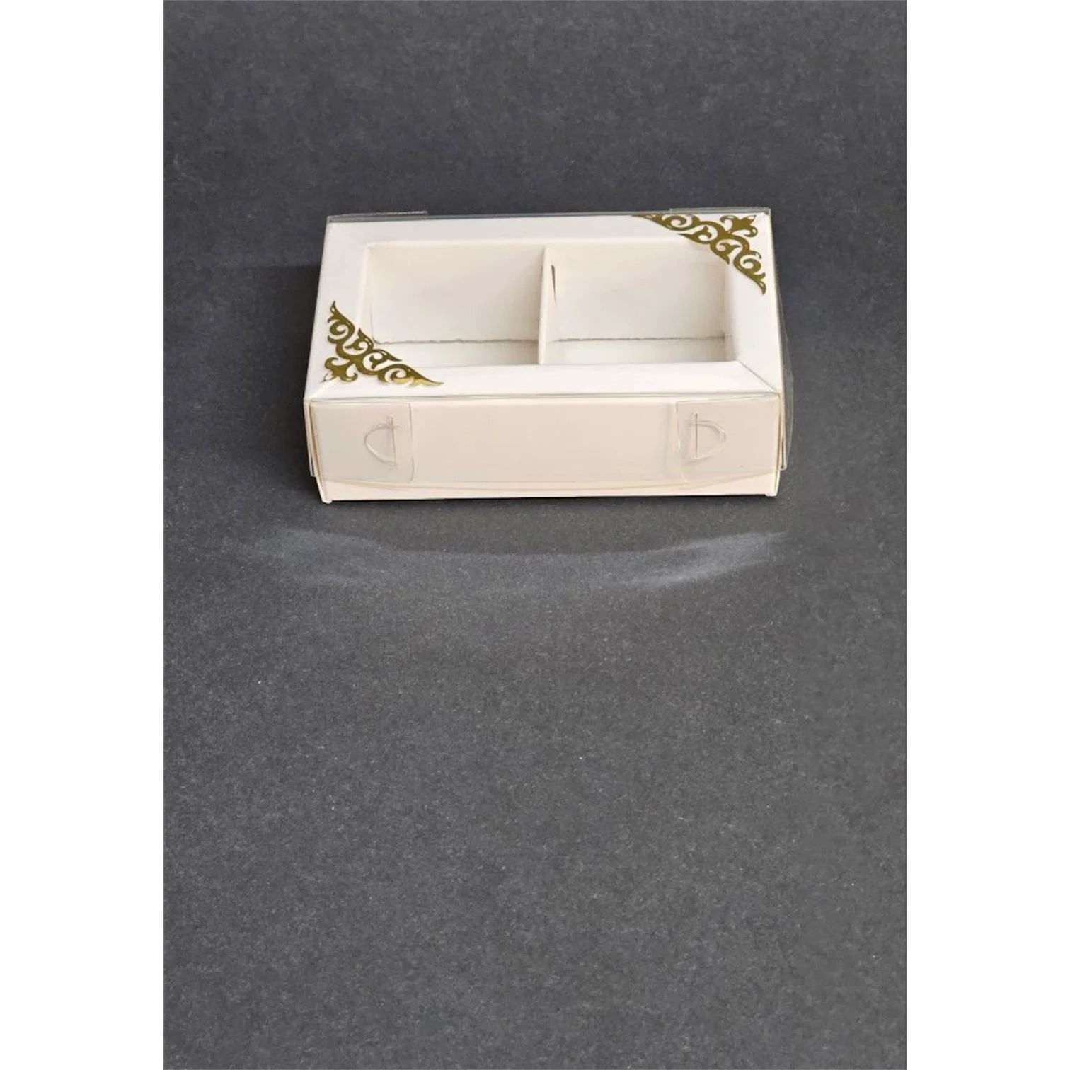 Коробка Box.kz с тиснением 2 ячейки 10х6х3 см 5 шт белая  - фото 2
