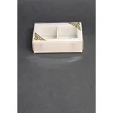 Коробка Box.kz с тиснением 2 ячейки 10х6х3 см 5 шт белая  - фото 2