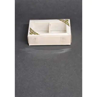Коробка Box.kz с тиснением 2 ячейки 10х6х3 см 5 шт белая  - фото 2
