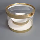 Коробка Box.kz аква-тубус 20х30 см 2 яруса золотая 