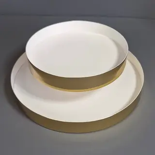 Коробка Box.kz аква-тубус 20х30 см 2 яруса золотая  - фото 2