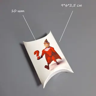 Коробка Box.kz Супермен 9х6х2,5 см 10 шт белая 