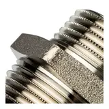 Ниппель STOUT, переходной никелированный, наружная/наружная резьба 1"1/2х1"1/4  - фото 5