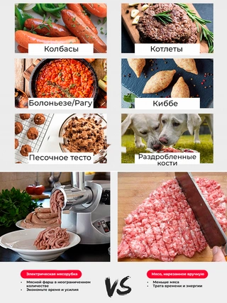 Мясорубка ARG M-198 - фото 5