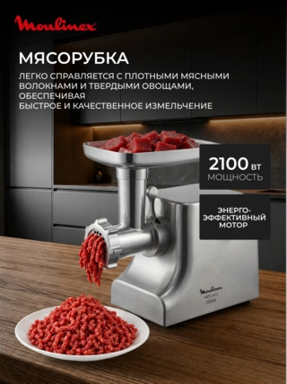 Мясорубка Moulinex HV10 ME856D32 - фото 3