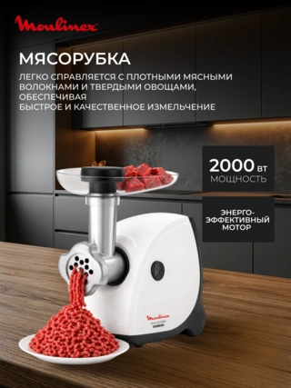 Мясорубка Moulinex Hv4 ME460132 - фото 3
