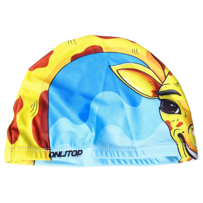 Шапочка для плавания ONLITOP «Жирафик», детская, текстиль 
