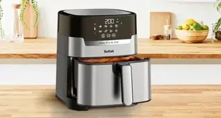 Аэрогриль Tefal Easy Fry & Grill Digital EY505D15 черно-серебристый  - фото 2