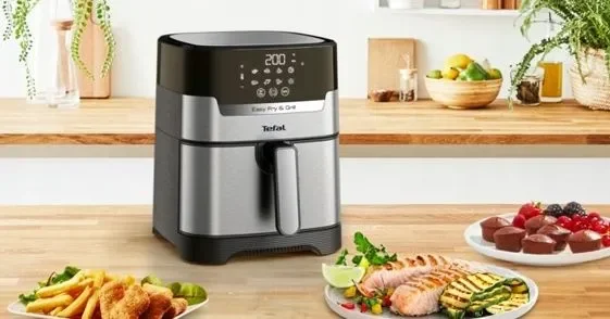 Аэрогриль Tefal Easy Fry & Grill Digital EY505D15 черно-серебристый  - фото 6