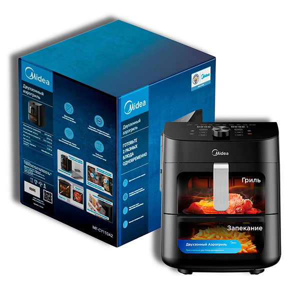 Аэрогриль Midea MF-CY110A2 (Двухзонная) Аэрогриль Midea MF-CY110A2 (Двухзонная)