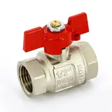 Кран шаровой UNI-FITT, внутренняя/внутренняя резьба 1/2", бабочка, 110T2000  - фото 2