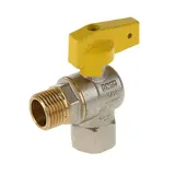 Кран шаровой газовый "СТМ" ГАЗ,  PN10, угловой,  наружная/внутренняя резьба 1/2", бабочка 