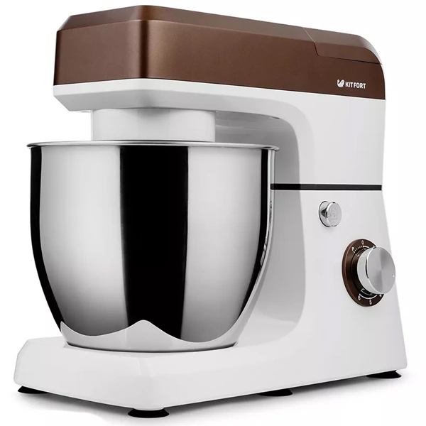 Планетарный миксер Kitfort КТ-1339-2 Бело-коричневый - фото 2