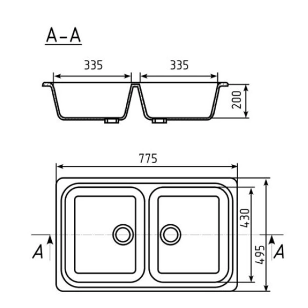 Кухонная мойка G-Stone G 15 302 песок - фото 2