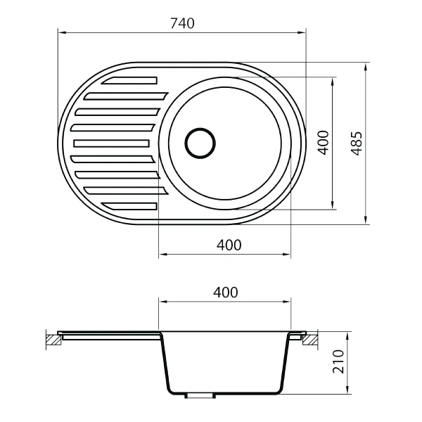 Кухонная мойка G-Stone G 18L 310 Grey - фото 2