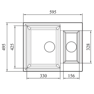 Кухонная мойка G-Stone G Бьянка 309 Dark Grey