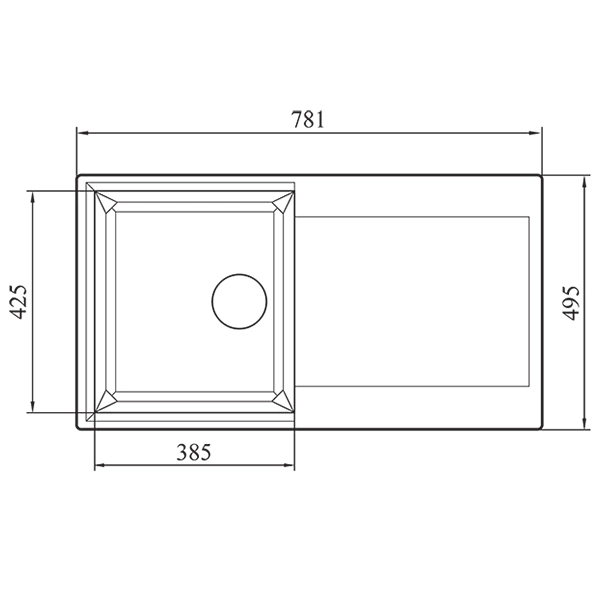 Кухонная мойка G-Stone G Маура 309 Graphite - фото 2