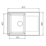 Кухонная мойка G-Stone G София 308 Black - фото 2