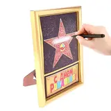 Диплом в золотой рамке "С днем рождения!", цветные буквы 