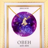 Подарочный набор диплом и брошь знаки зодиака "Овен"  - фото 5