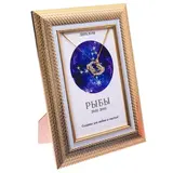 Подарочный набор диплом и брошь знаки зодиака "Рыбы"  - фото 2