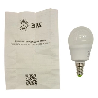 Светодиодная лампа ЭРА ECO LED Р45-6W-827-E14 - фото 3