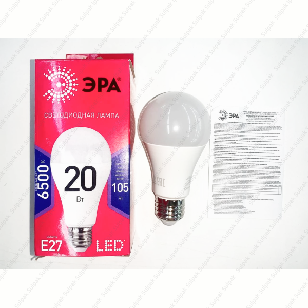 Лампа светодиодная ЭРА LED A65-20W-865-E27 R