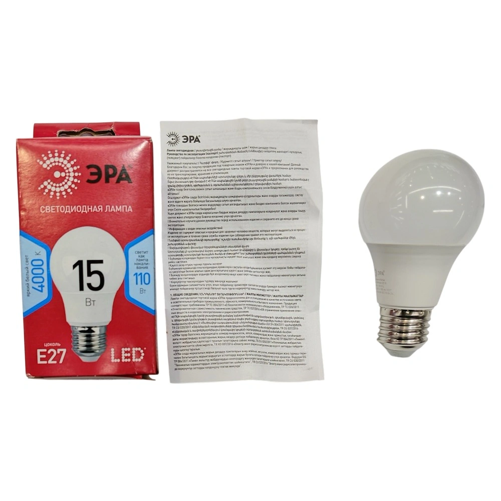 Лампа светодиодная ЭРА LED A60-15W-840-E27 R - фото 6