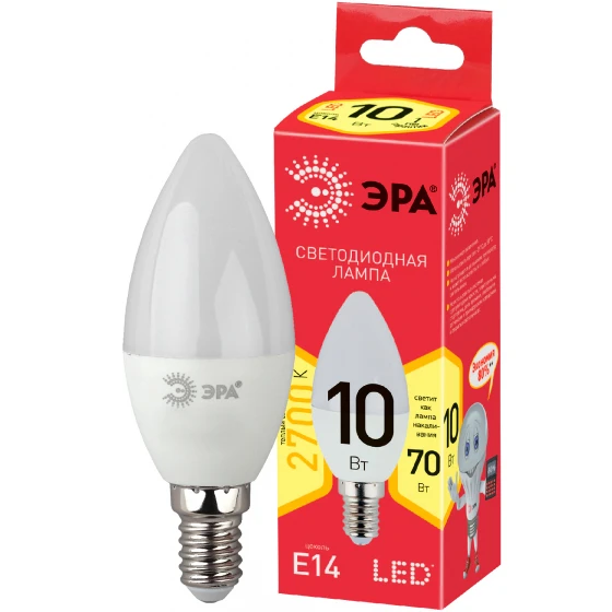 ЭРА жарықдиодты шам ECO LED B35-10W-827-E14