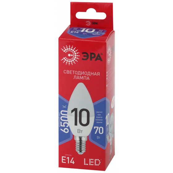 Лампа светодиодная ЭРА LED B35-10W-865-E14 R