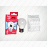 LED лампа Эра LED P45-6W-840-E27 R - фото 4