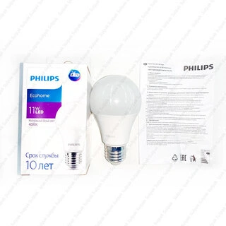 LED лампа Philips Ecohome LED Bulb 11W (E27 840 RCA) - фото 4
