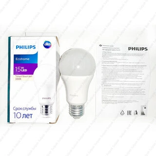 LED лампа Philips Ecohome LED Bulb 15W 1350lm E27 830 RCA - фото 3