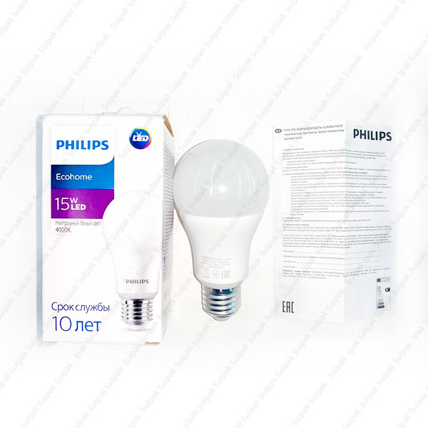 LED лампа Philips Ecohome LED Bulb 15W 1450lm E27 840 RCA