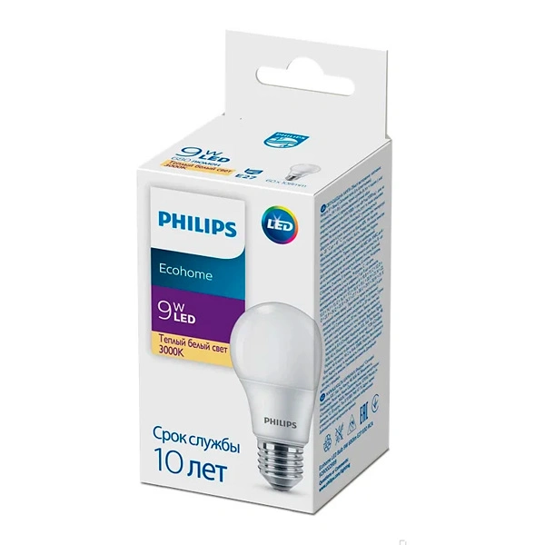 LED лампа Philips Ecohome LED Bulb 9W 680lm E27 830 RCA