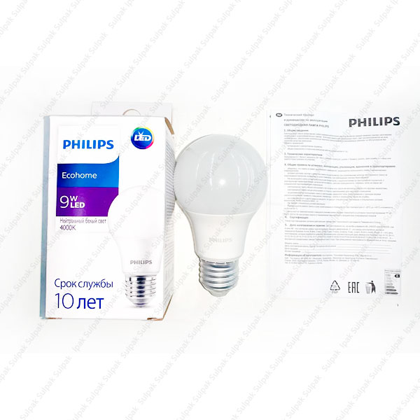 LED лампа Philips Ecohome LED Bulb 9W 720lm E27 840 RCA