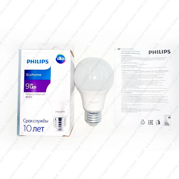 LED лампа Philips Ecohome LED Bulb 9W 720lm E27 840 RCA - фото 2