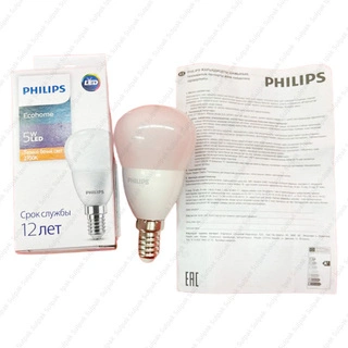 LED лампа Philips EcohomeLEDLustre 5W 500lm E14 827P45NDFR - фото 3