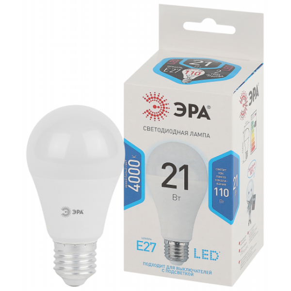 LED лампа ЭРА A65-21W-840-E27
