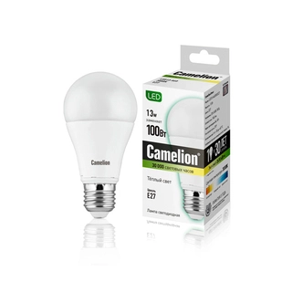 Эл. лампа светодиодная Camelion LED13-A60/830/E27, Тёплый 