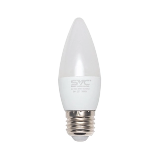 Эл. лампа светодиодная SVC LED C35-9W-E27-3000K, Тёплый 
