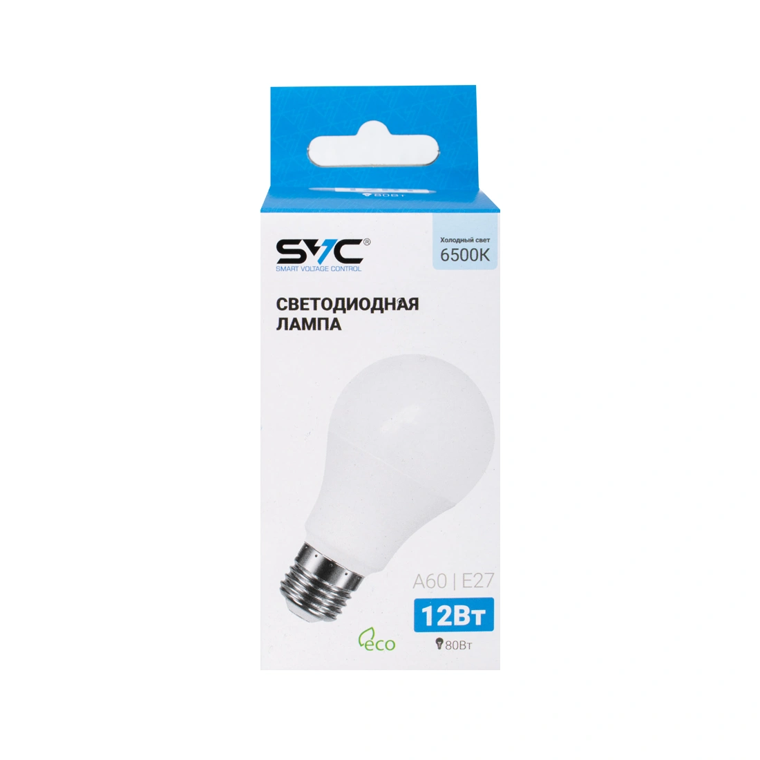 Лампа светодиодная SVC LED A60-12W-E27-6500K Холодный A60-12W-E27-6500K - фото 2