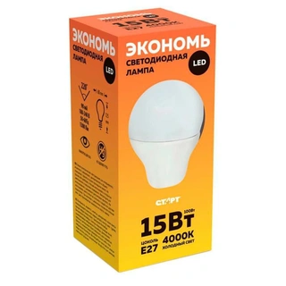 Лампа светодиодная СТАРТ LED GLS E27 15W 40