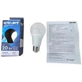 СТАРТ жарықдиодты шамы LED GLS E27 20W 40, суық - фото 3