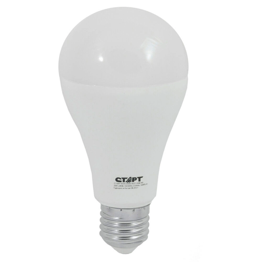 СТАРТ жарықдиодты шамы LED GLS E27 20W 40, суық - фото 4