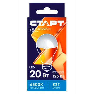СТАРТ жарықдиодты шамы LED A60 E27 20W 6500K