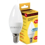 Лампа светодиодная Eurolux LL-E-C37-5W-230-4K-E14