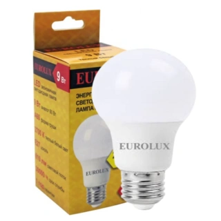Лампа светодиодная Eurolux LL-E-A60-9W-230-2,7K-E27