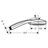 Ручной душ Hansgrohe Croma 100 Vario  - фото 2