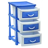 Комод 3-х секционный "Дельфин", цвет синий/белый  - фото 2